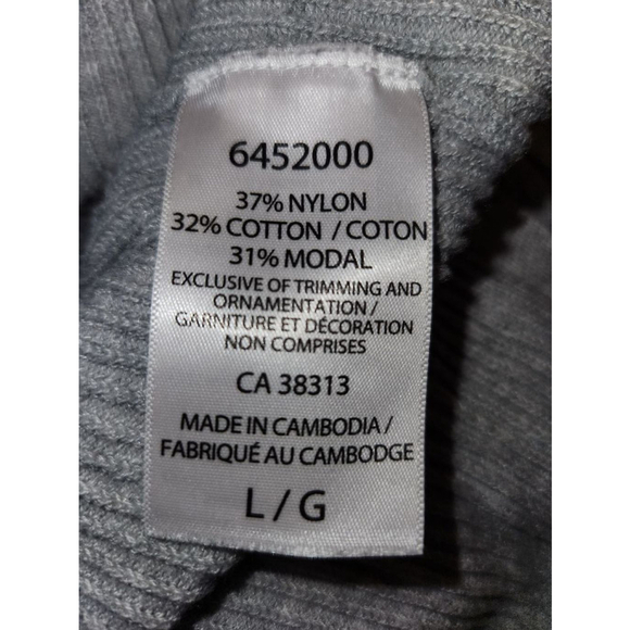 Elle | Women | Knit Sweater | Gray | Size Large | Long Sleeve - Picture 8 of 8